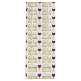 Rote Weine Weinglas und Brikenkäse Geschenktüte Für Weinflaschen