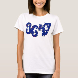 ROTE WEISSE BLAUE STARS 8647 ANTITRUMP-NUMMER T-Shirt