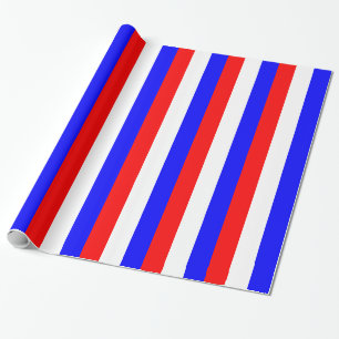 Rote, weiße, blaue Streifen Geschenkpapier