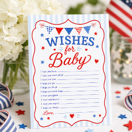 Rote Weiße & Fällige Wünsche für Baby-Karte Begleitkarte
