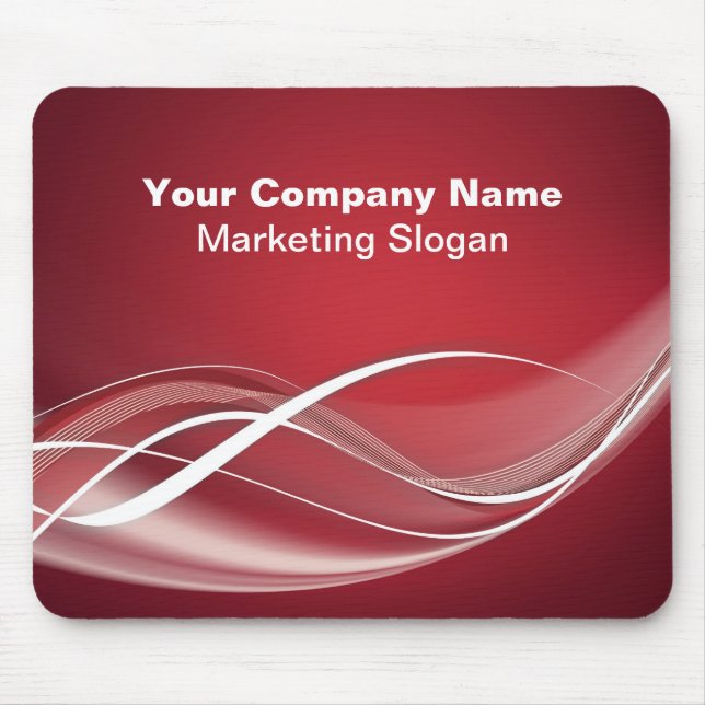 Rote weiße Mousepad Schablone (Vorne)