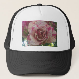 Rote weiße Rose Truckerkappe