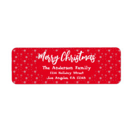 Rote weiße Schneeflocken Einfache Moderne Frohe We