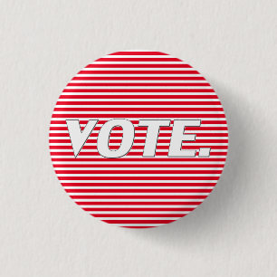 Rote weiße Streifen Typografie moderne patriotisch Button