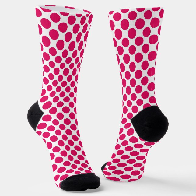 Rote Weiße Tupfen Socken (Gewinkelt)