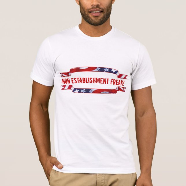 Rote, weiße und blaue Banner Stars nach Maß T-Shirt (Vorderseite)