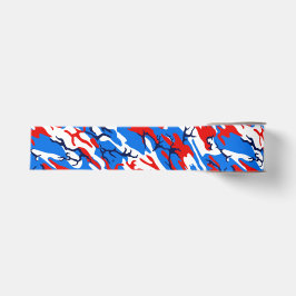 Rote weiße und blaue Camouflage Ripsband