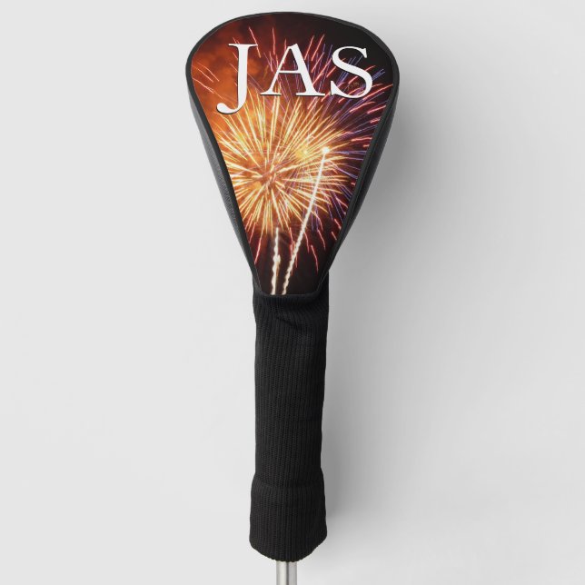 Rote, weiße und blaue Feuerwerke I Patriotic Golf Headcover (Vorderseite)