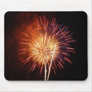 Rote, weiße und blaue Feuerwerke I Patriotic Mousepad