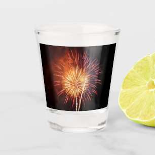 Rote, weiße und blaue Feuerwerke I Patriotic Schnapsglas
