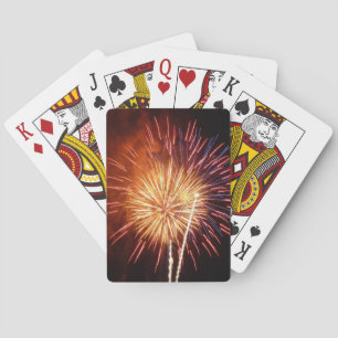 Rote, weiße und blaue Feuerwerke I Patriotic Spielkarten