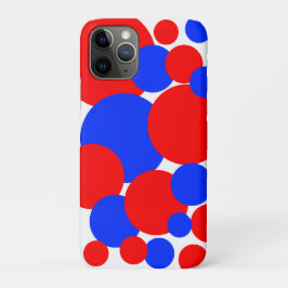 Rote, weiße und blaue Polka-Punkte Case-Mate iPhone Hülle