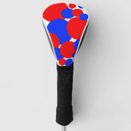 Rote, weiße und blaue Polka-Punkte Golf Headcover
