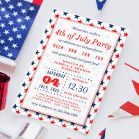 Rote, weiße und blaue Sterne 4. Juli Party