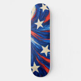Rote Weiße und Blaue Sterne und Streifen Skateboard