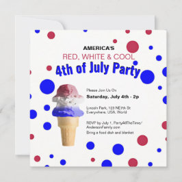 Rote, weiße und Coole Flachkarte