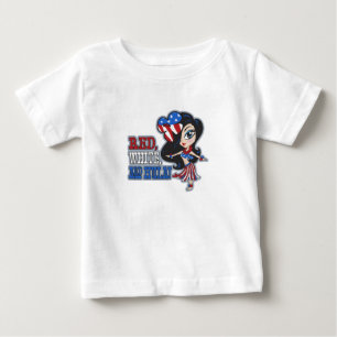 Rote, Weiße und Hula-Kleinkind-Shirts Baby T-shirt