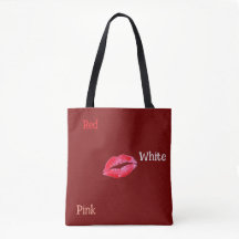 Rote, weiße und rosa Tüte