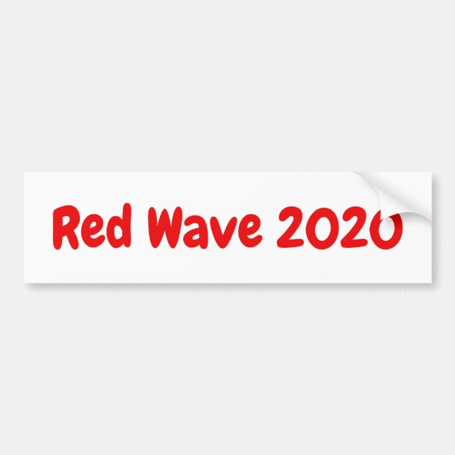 Rote Welle 2020 - republikanischer politischer Autoaufkleber (Vorne)