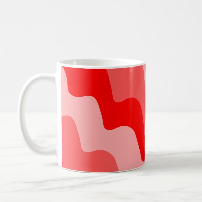 Rote Wellen Kaffeetasse (Links)