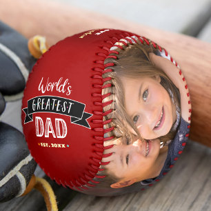 Rote Weltgrößter Vater Moderne Fette Schrift Baseball
