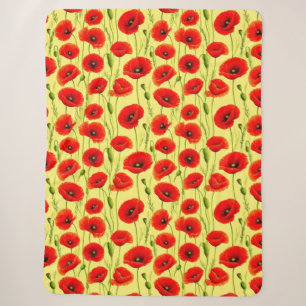 Rote Wiesenblumen mit blättriger Stielanordnung Sherpadecke