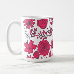 Rote wild lebende Blume Kaffeetasse