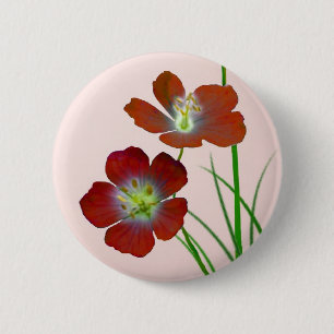 Rote Wildblume Button