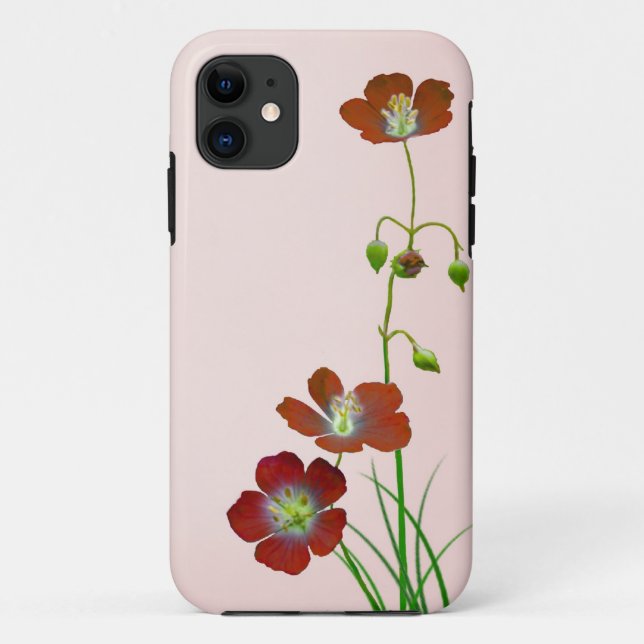 Rote Wildblume Case-Mate iPhone Hülle (Rückseite)