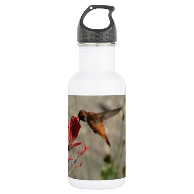 Rote Wildblume Trinkflasche (Vorderseite)