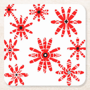 Rote Windmühlen Rechteckiger Pappuntersetzer