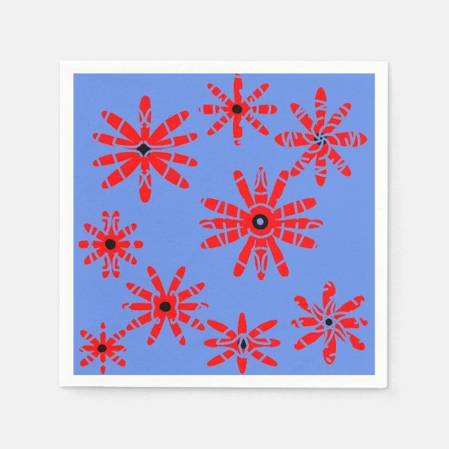 Rote Windmühlen Serviette (Vorderseite)