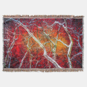 Rote Winternacht Decke