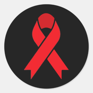 Rote Woche des Blutkrebs Sensibilisierung für HIV/ Runder Aufkleber