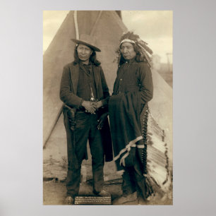 Rote Wolke und amerikanisches Pferd - 1891 Poster