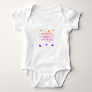 Rote Wolken funkeln Twinkle Little Star Baby-Party Baby Strampler
