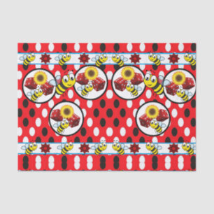 Rote Würfel aus Hummelpapier Seidenpapier