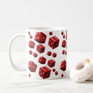 rote Würfel-Tassen Kaffeetasse
