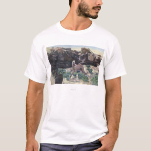 Rote Wüste, WY - wilder PalominoStallion gefangen T-Shirt