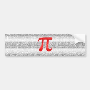 Rote Zahl pi ist ein mathematisches Konstantensymb Autoaufkleber