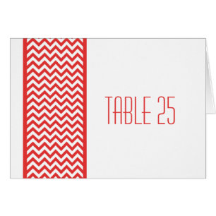 Rote Zickzack Grenz-Tischnummer