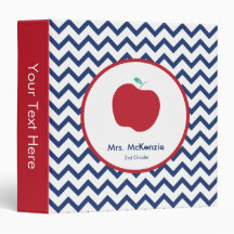Rote Zickzack Mappe Apples u. der Marine