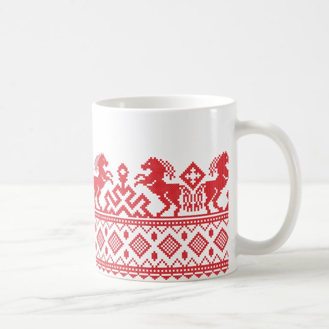 Rote Zuchtpferde Kaffeetasse (Rechts)