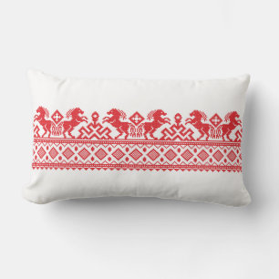 Rote Zuchtpferde Lendenkissen