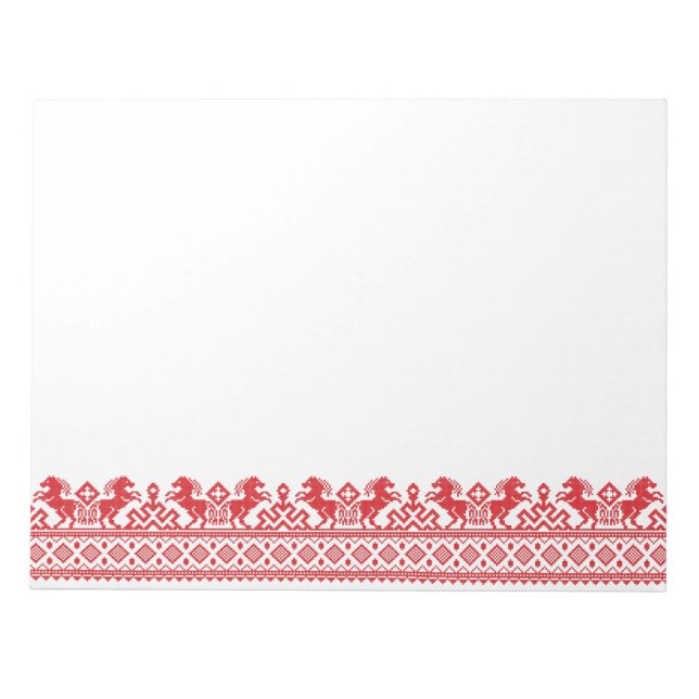 Rote Zuchtpferde Notizblock (Vorderseite)