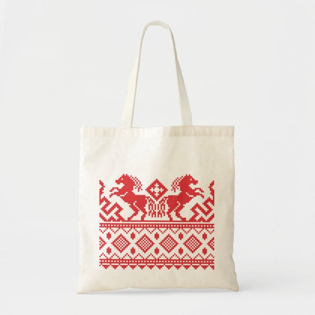 Rote Zuchtpferde Tragetasche (Vorne)