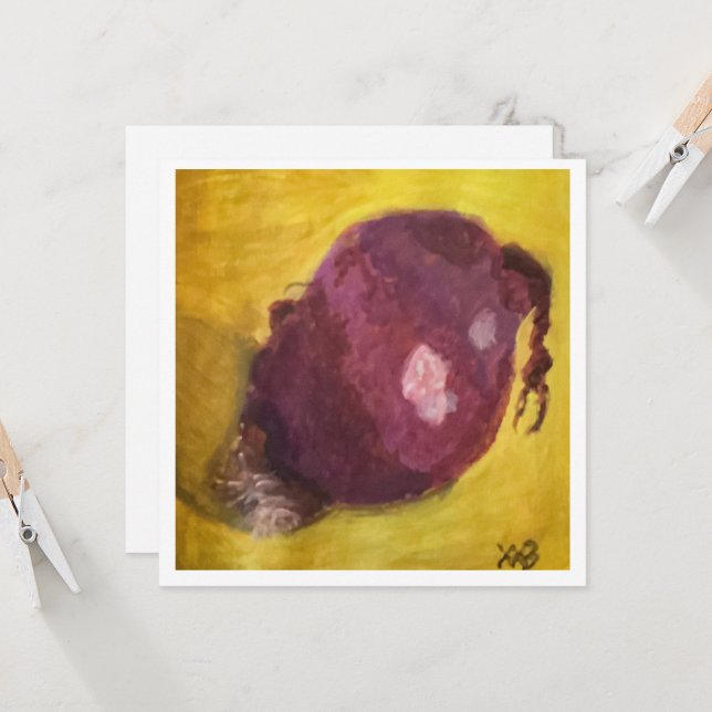 Rote Zwiebel Karte (Vorderseite/Rückseite Beispiel)