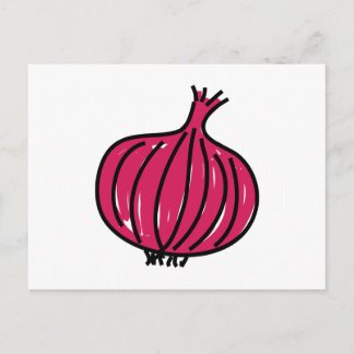 Rote Zwiebel Postkarte