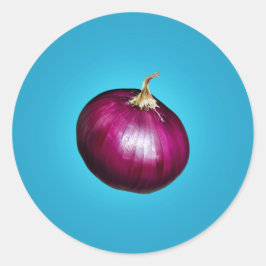 Rote Zwiebel Runder Aufkleber
