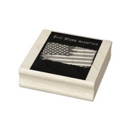 Rötelstempel auf amerikanischer Flagge individuell Gummistempel